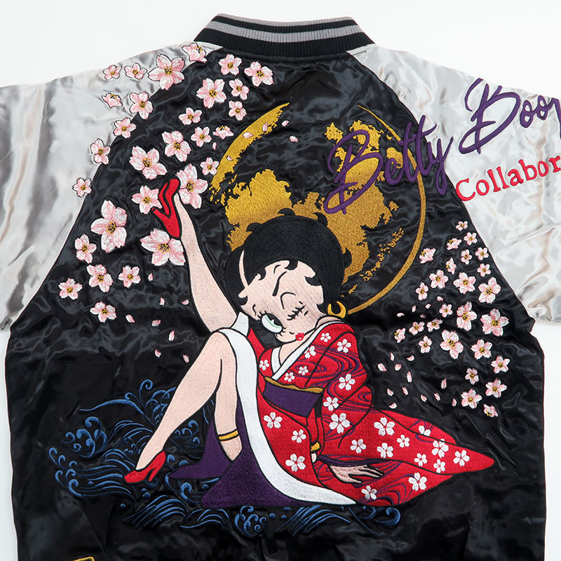 楽天市場】絡繰魂 粋 桜月夜 Betty Boop スカジャン ベティ・ブープ 総