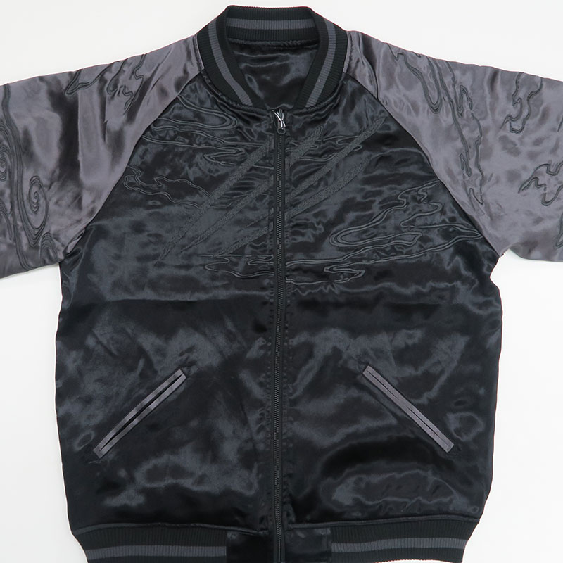 楽天市場】絡繰魂 漆黒 豹 リバーシブルスカジャン L XL XXL 251003 黒