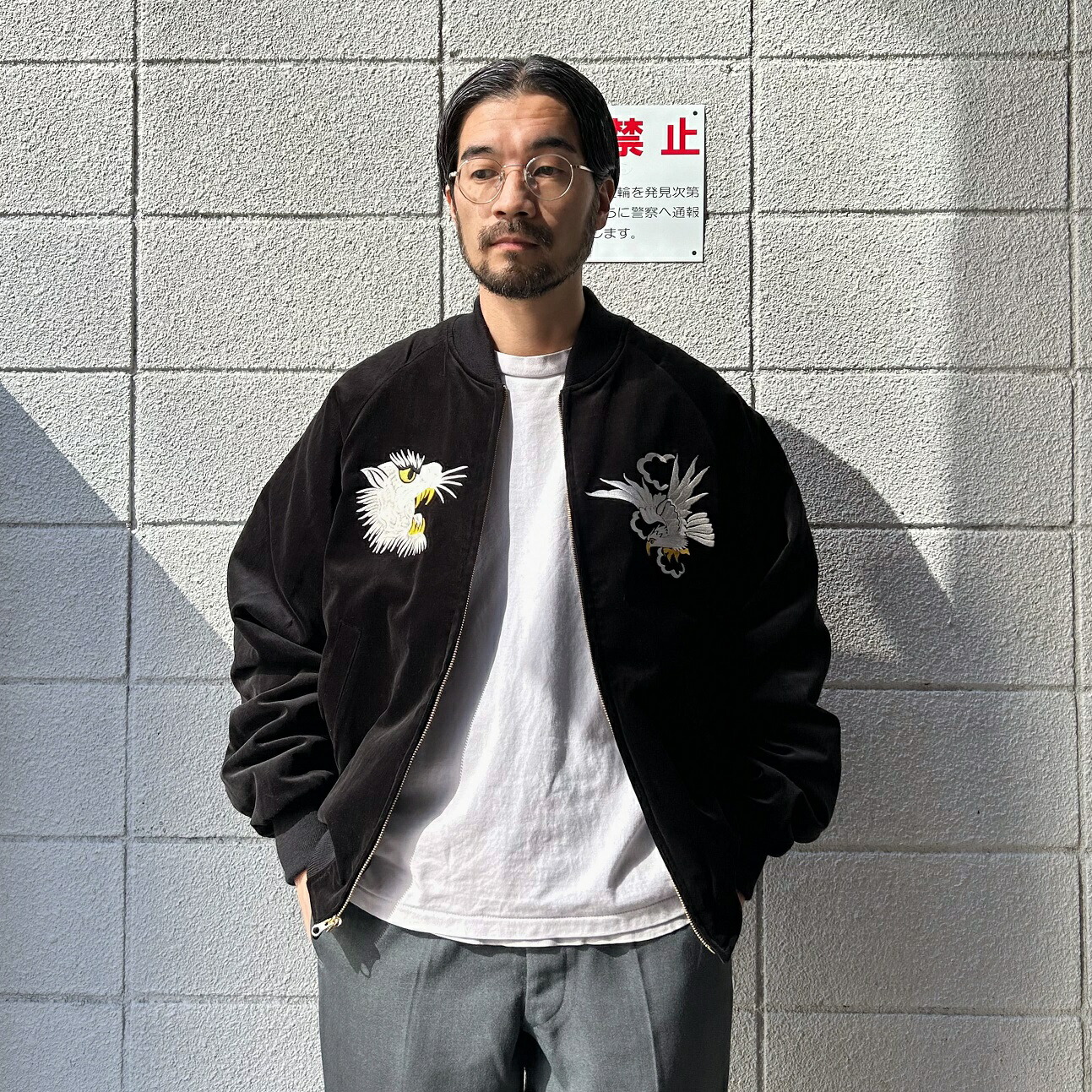 楽天市場】A.R.P. Japan Made 別珍 Sukajan W/Quilt Lined Black