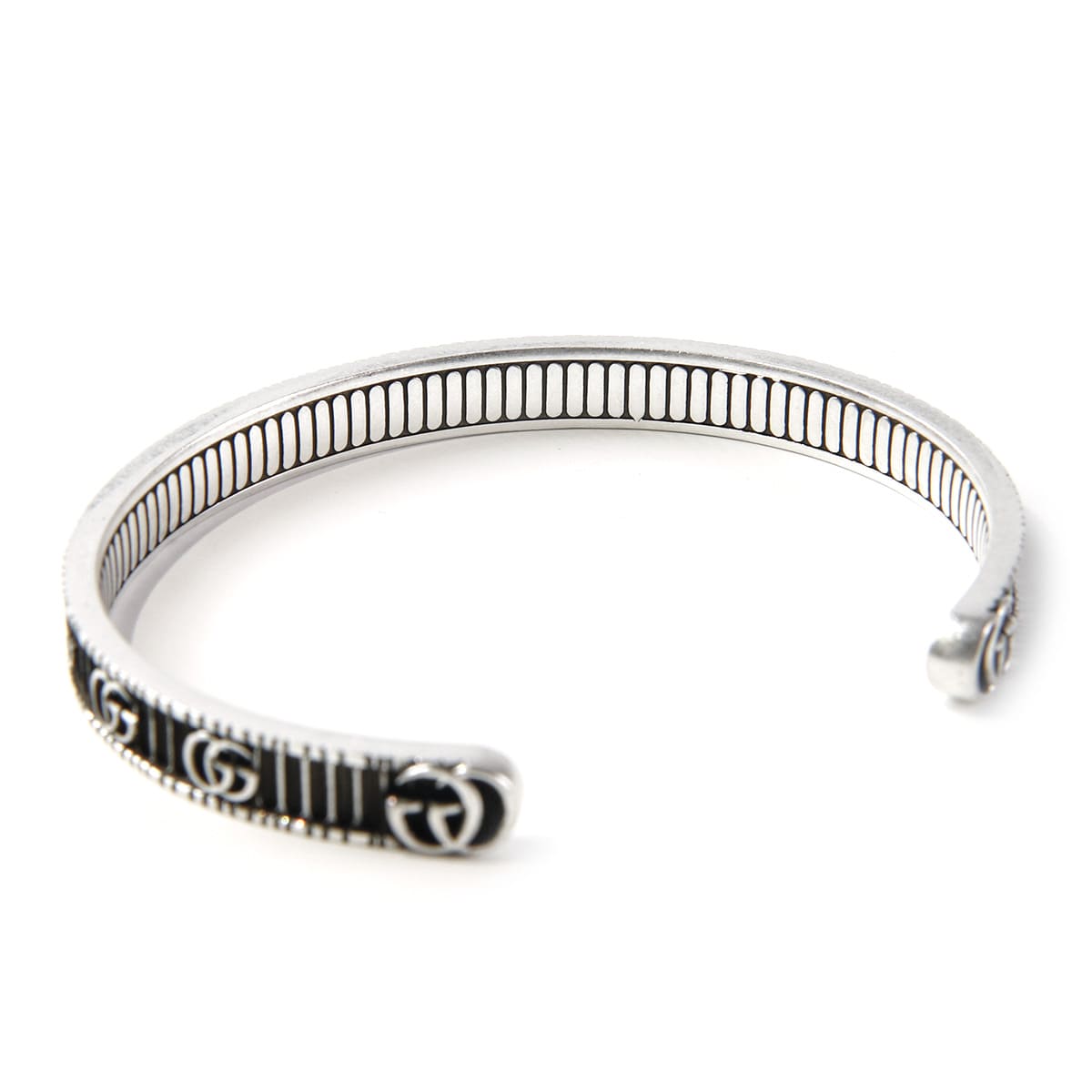 楽天市場】GUCCI グッチ ブレスレット バングル ダブルG シルバー