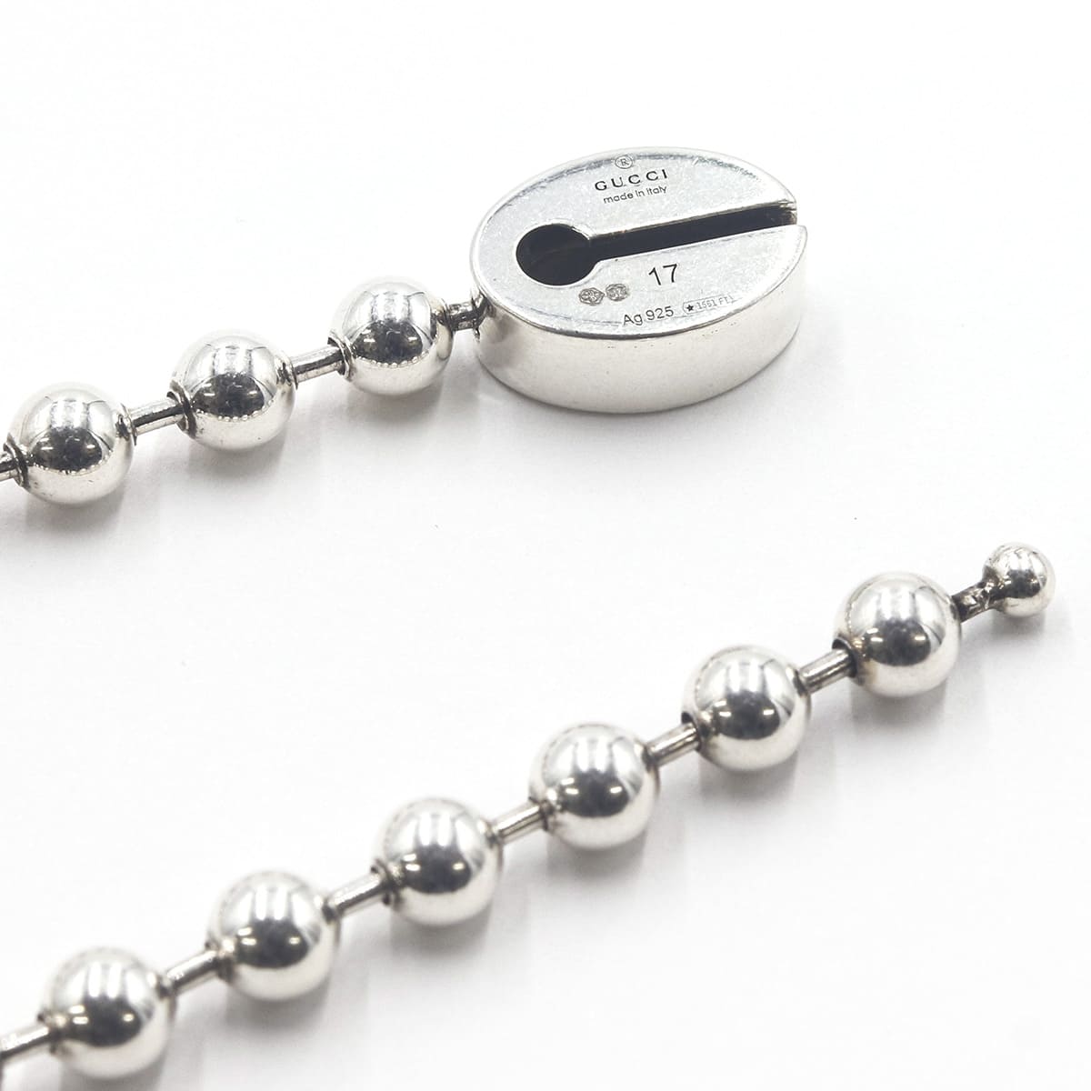 楽天市場】GUCCI グッチ ブレスレット シルバー 925 ボールチェーン
