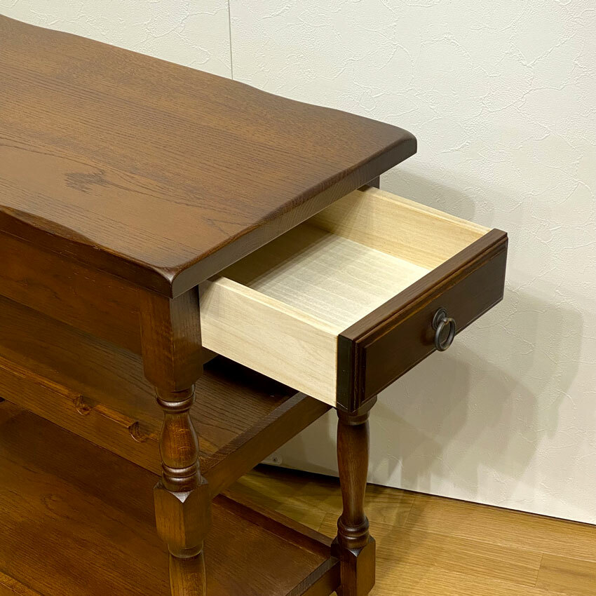 楽天市場】キッチンワゴン キャスター付き キッチンワゴン ワゴン 木製