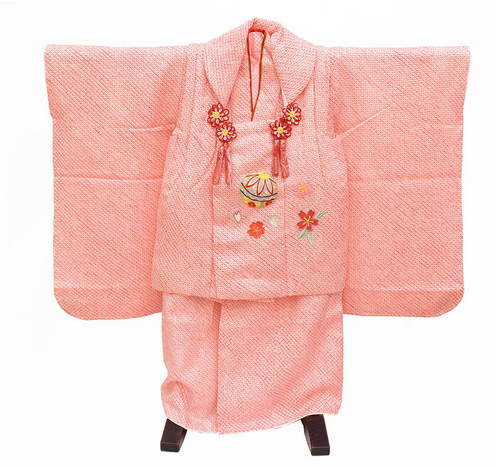 楽天市場】絹 100％ 全2色 【鹿の子 絞り】七五三 3歳セット【全2種