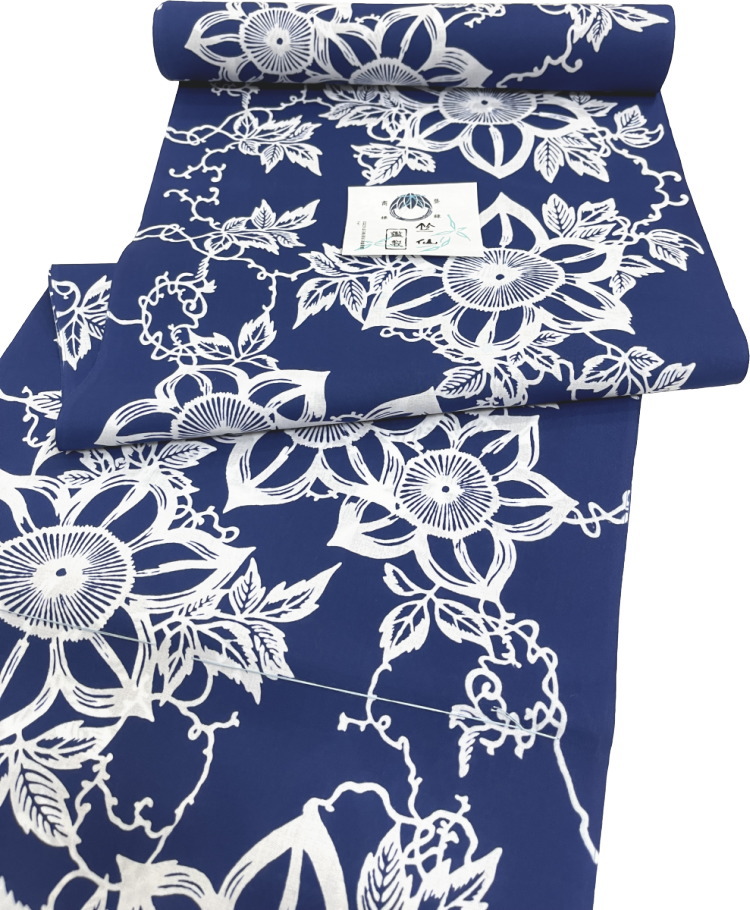 楽天市場】竺仙 浴衣 ちくせん 反物 ゆかた コーマ地 コーマ 納戸色