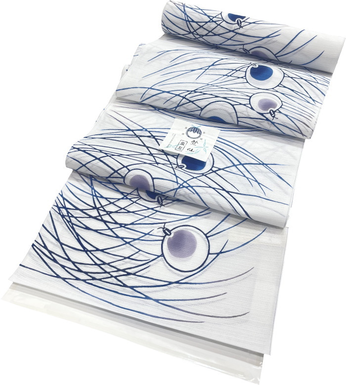 楽天市場】竺仙 浴衣 ちくせん 白 反物 高級浴衣 ゆかた 綿絽 白地