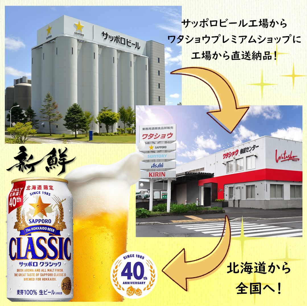楽天市場】サッポロ クラシック 缶 350ml×48本【2ケース】 : ワタ