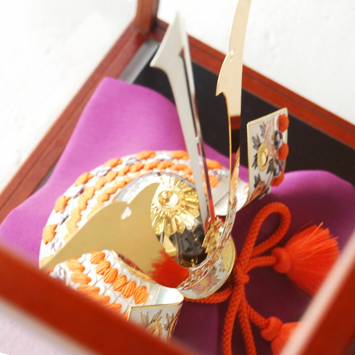 楽天市場】純銀 兜 3号(剣付) 五月人形 銀細工 関工芸 武比古