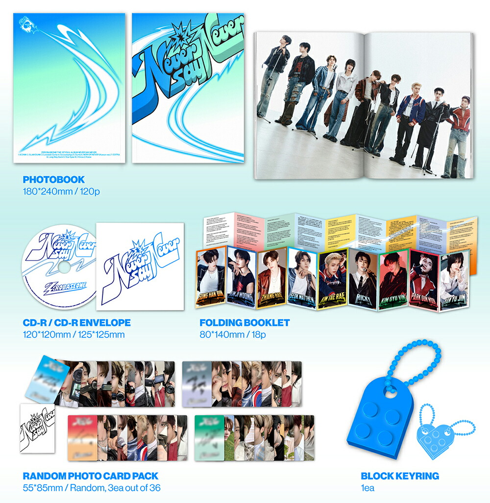 楽天市場】ZEROBASEONE - NEVER SAY NEVER / 1ST FULL ALBUM