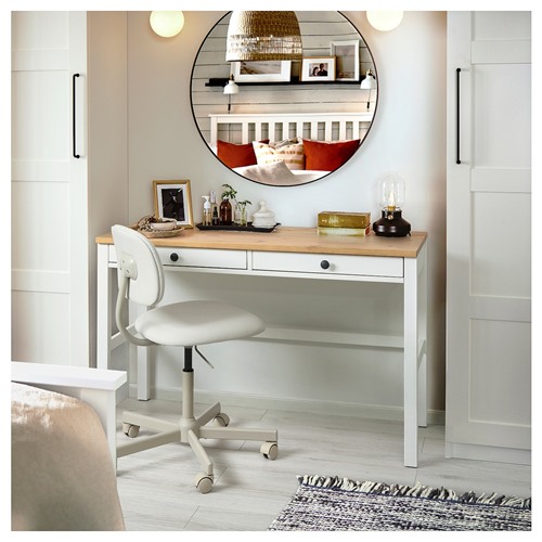 楽天市場】[IKEA/イケア/通販]HEMNES ヘムネス デスク 引き出し2個付き