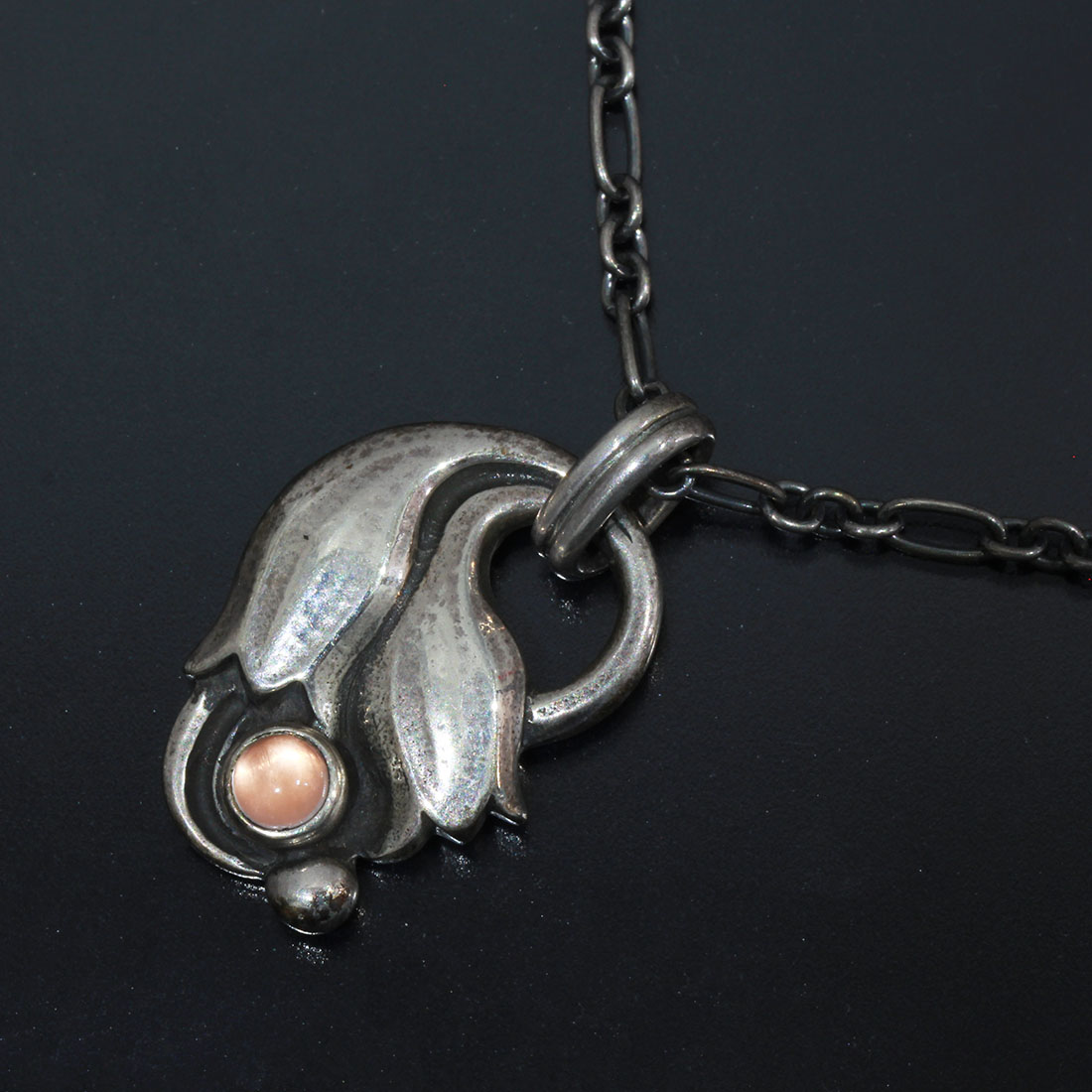 楽天市場】ジョージジェンセン 色石 ネックレスリーフ SV925 中古