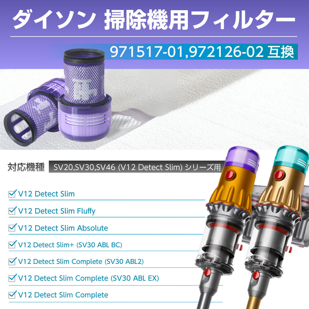 楽天市場】ダイソン用 フィルター 掃除機 SV20,SV30,SV46 (V12 Detect