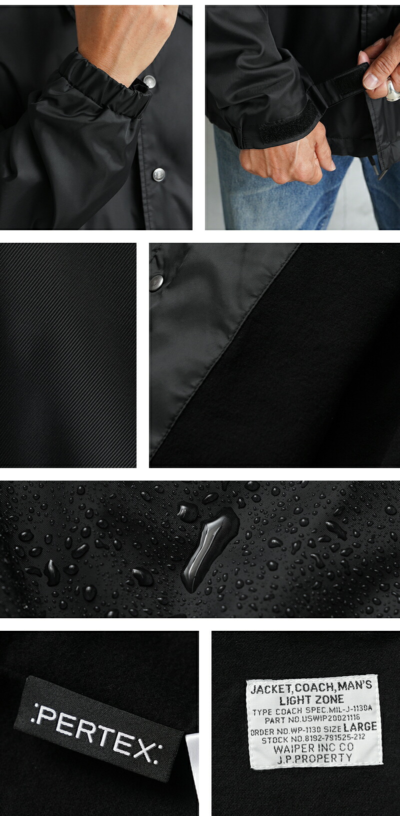 楽天市場】WAIPER.inc ミニマル コーチジャケット PERTEX UNLIMITED