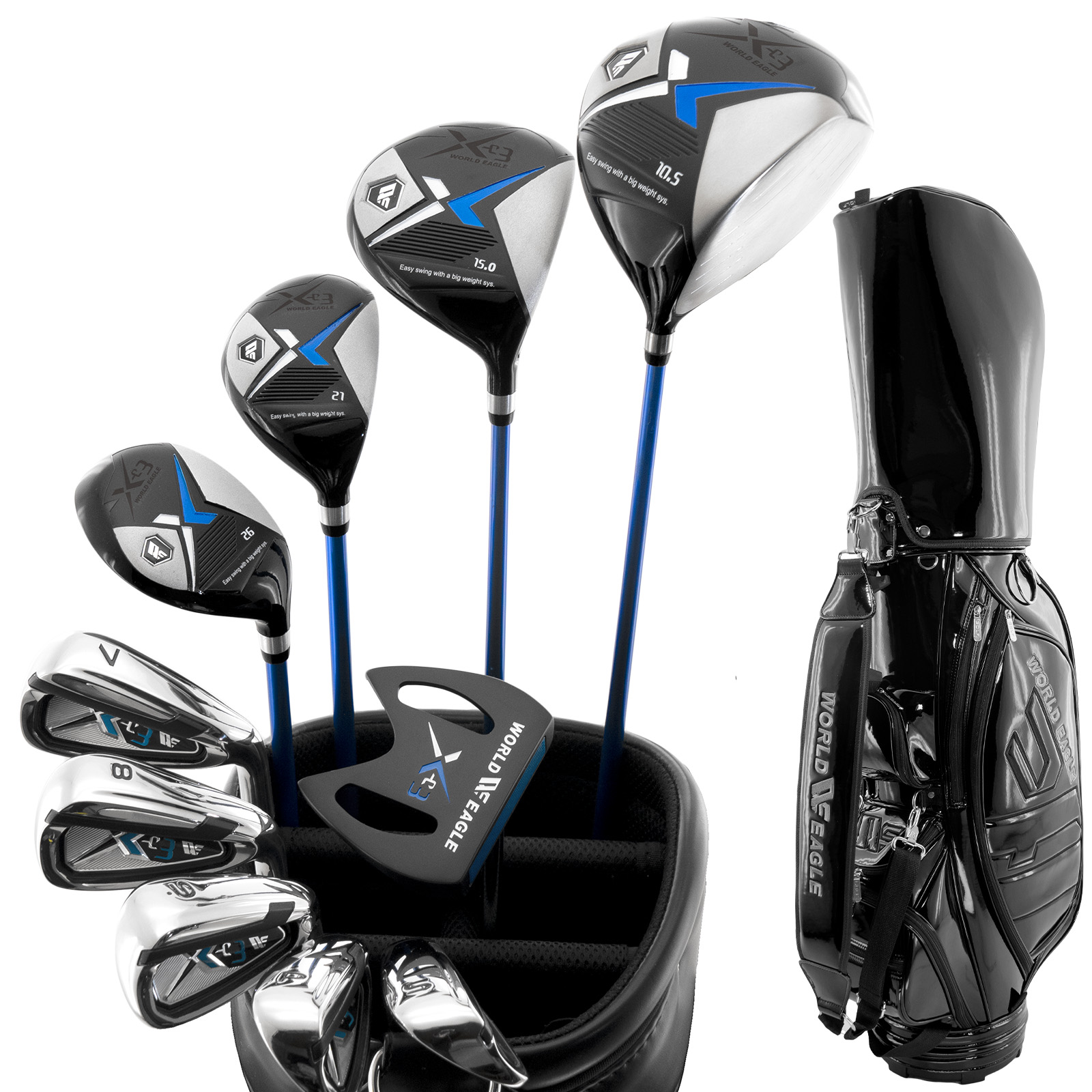 楽天市場】ゴルフ メンズ X-03 クラブセット 16点フルセット CBR5