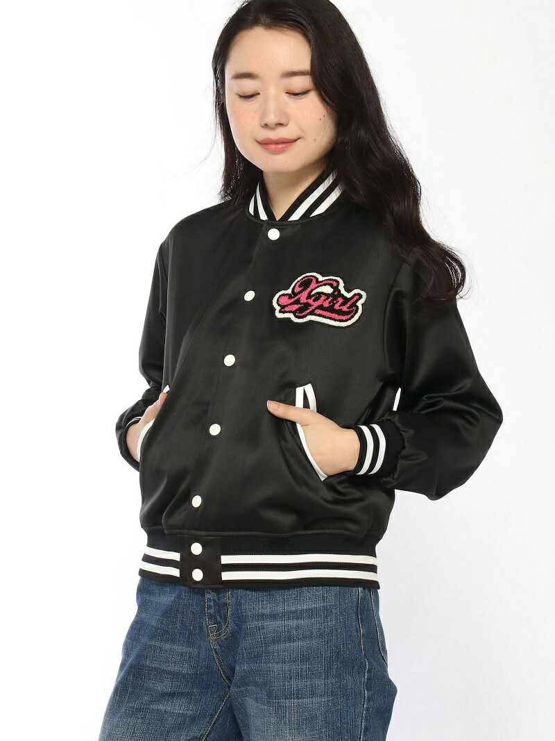 楽天市場】SATIN VARSITY JACKET X-girl エックスガール ジャケット