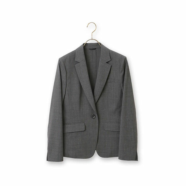 楽天市場】【洋服の青山】夏 グレー ストライプ 清涼 1ボタン