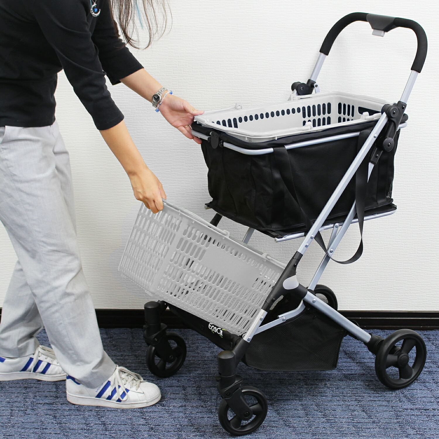 楽天市場】EcoCa エコカ 折りたたみ式マイショッピングカート 買い物