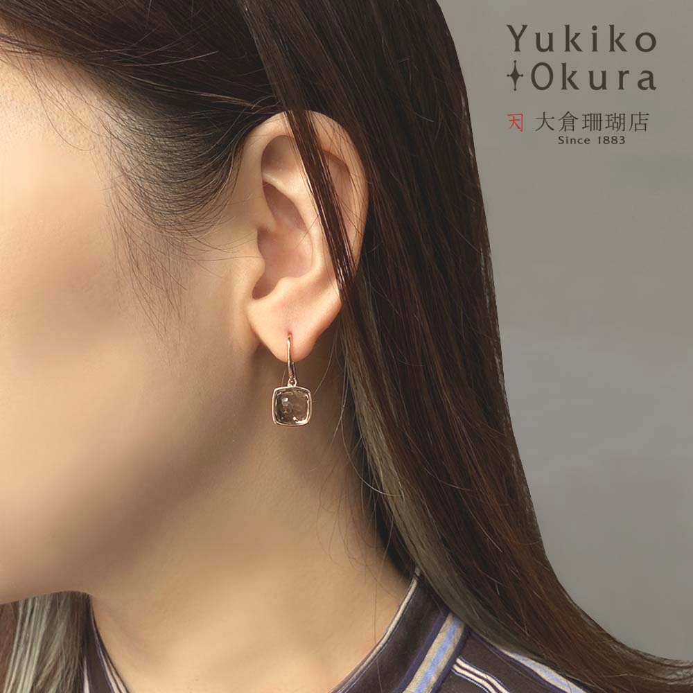 楽天市場】スモーキークォーツ ピアス 煙水晶 シルバー SV925 ピンク