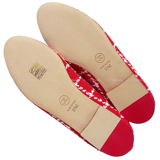 楽天市場】CHANEL シャネル ココマーク リボン付き バレリーナシューズ