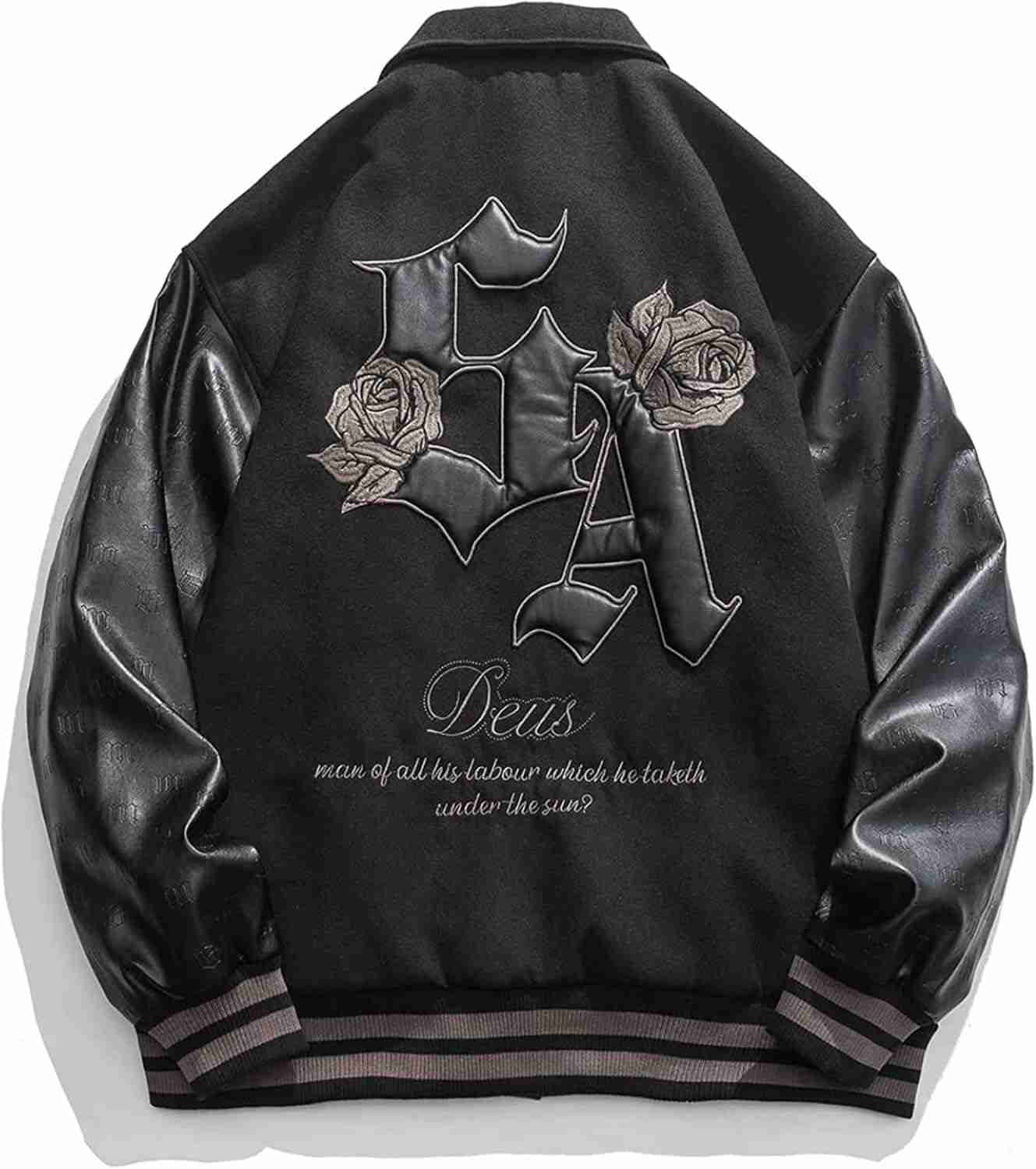 楽天市場】スタジャン ジャケット メンズ PU革袖 パッチワーク 折り襟