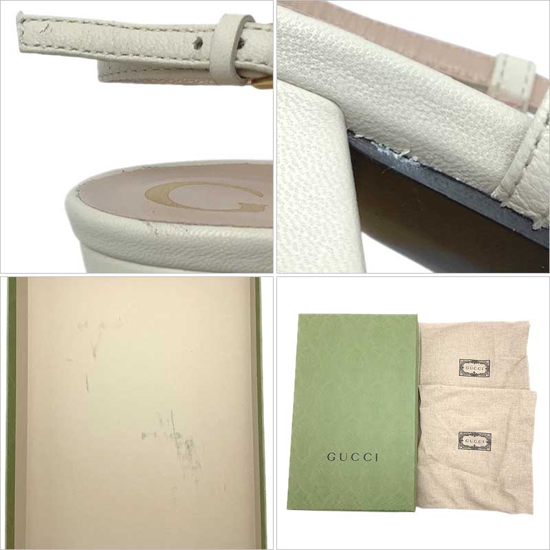 楽天市場】GUCCI グッチ ホースビット パンプス ホワイト レザー #37