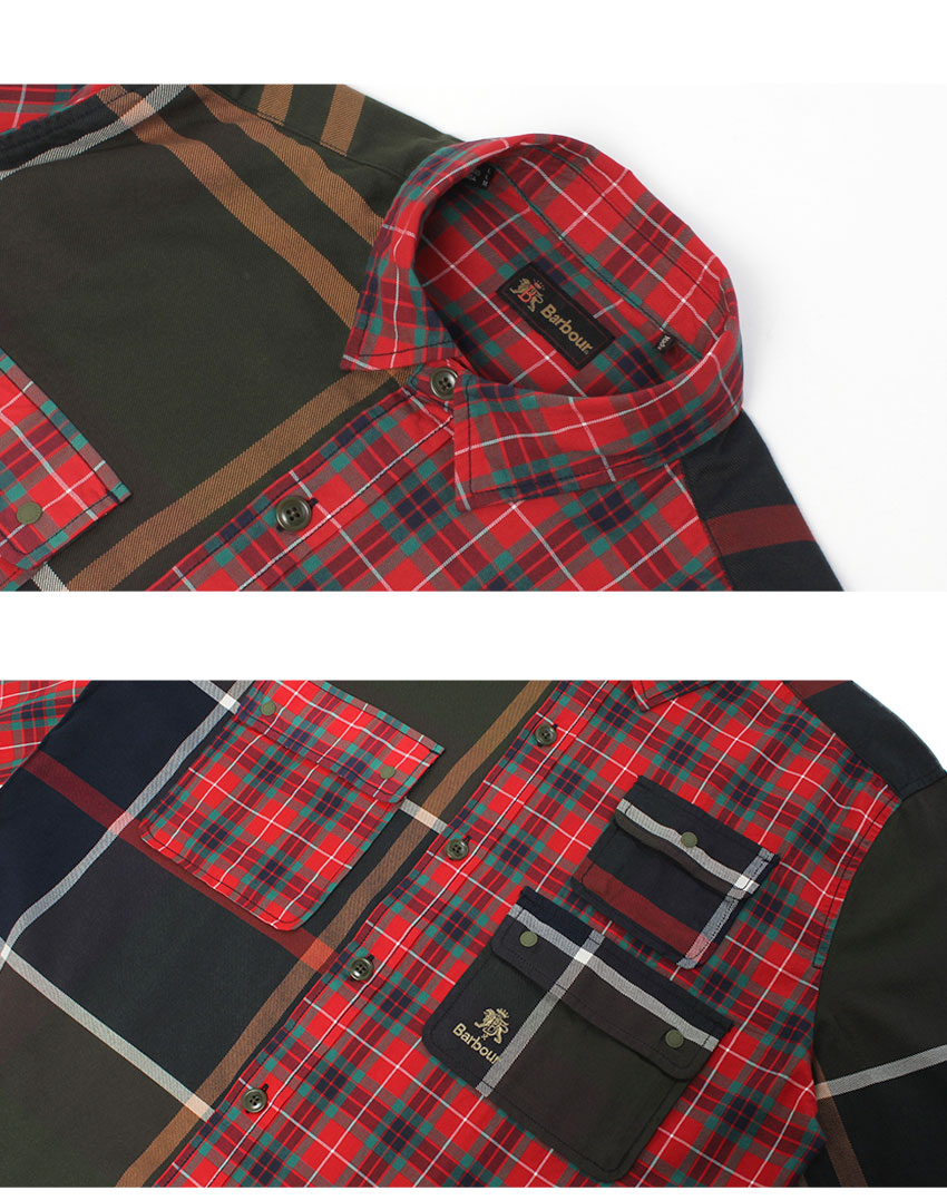楽天市場】バブアー 長袖シャツ BARBOUR Relaxed Patchwork Shirt