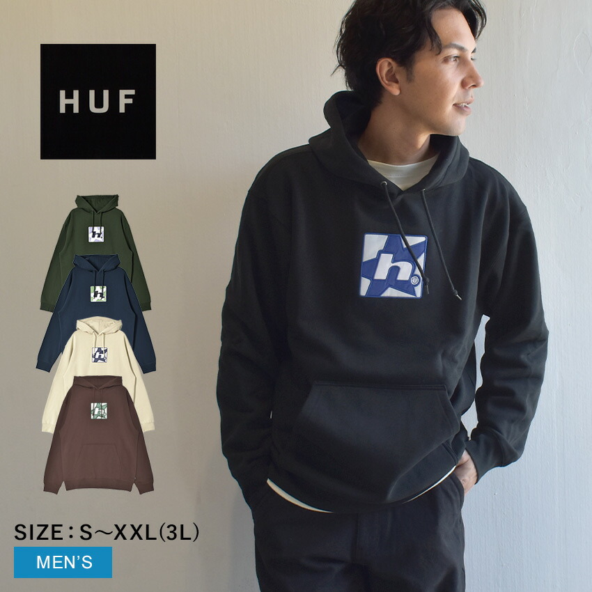 楽天市場】ハフ パーカー HUF H STAR HOODIE メンズ ブラック 黒
