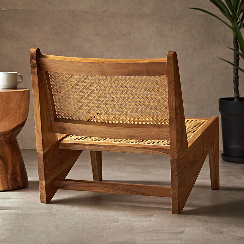 楽天市場】ラタン ラウンジチェア 木 ラタンチェア 椅子 木製