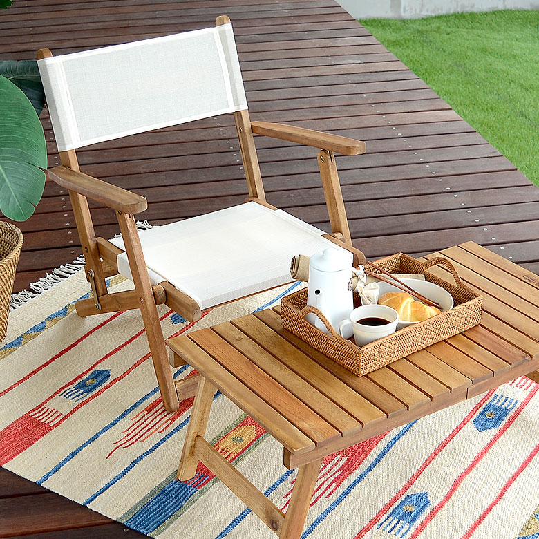 楽天市場】天然木のガーデンチェア チェア おしゃれ 折り畳み