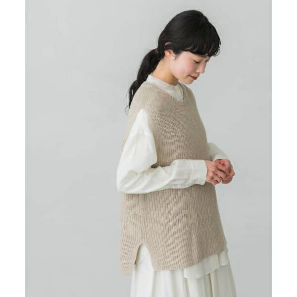 楽天市場】リネンコットンニットベスト／かぐれ（kagure） : 丸井