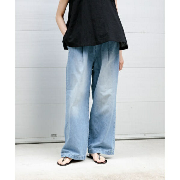 楽天市場】フェードデニムイージーパンツ／かぐれ（kagure） : 丸井