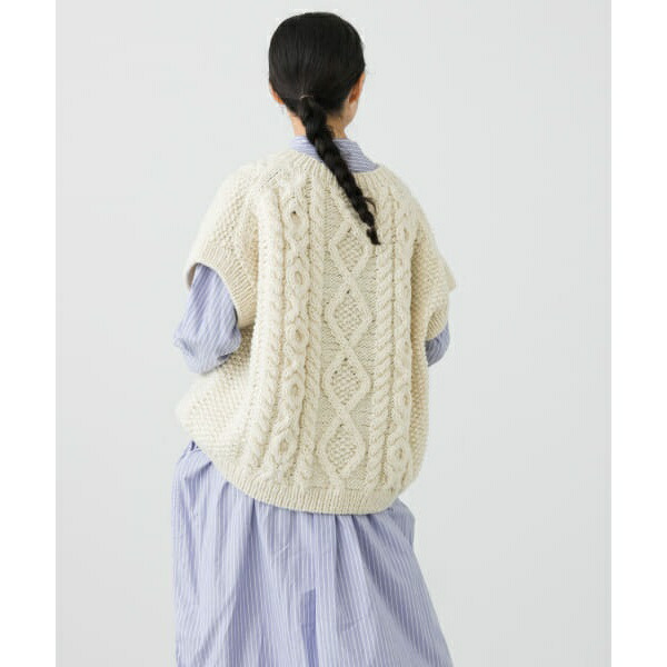 楽天市場】ペルーアランクルーネックベスト／かぐれ（kagure） : 丸井