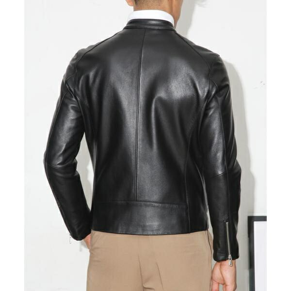 楽天市場】ラムレザーシングルライダースジャケット／ナノユニバース