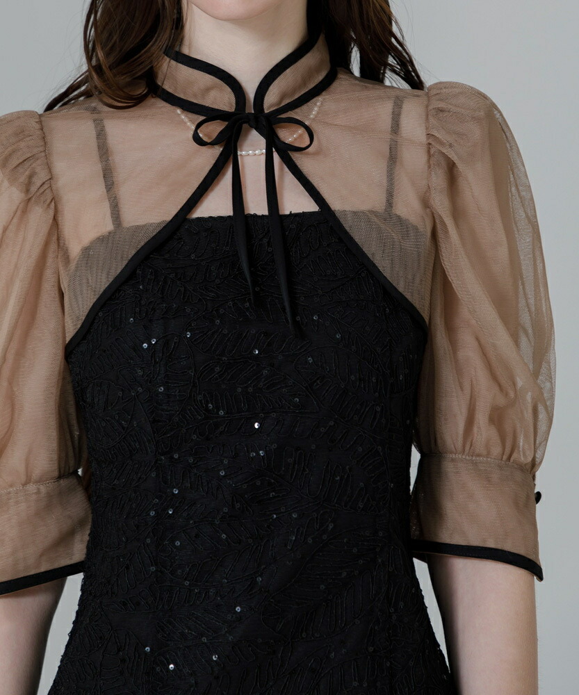 楽天市場】スパンコールボタニカルマーメイドケープボレロ付き