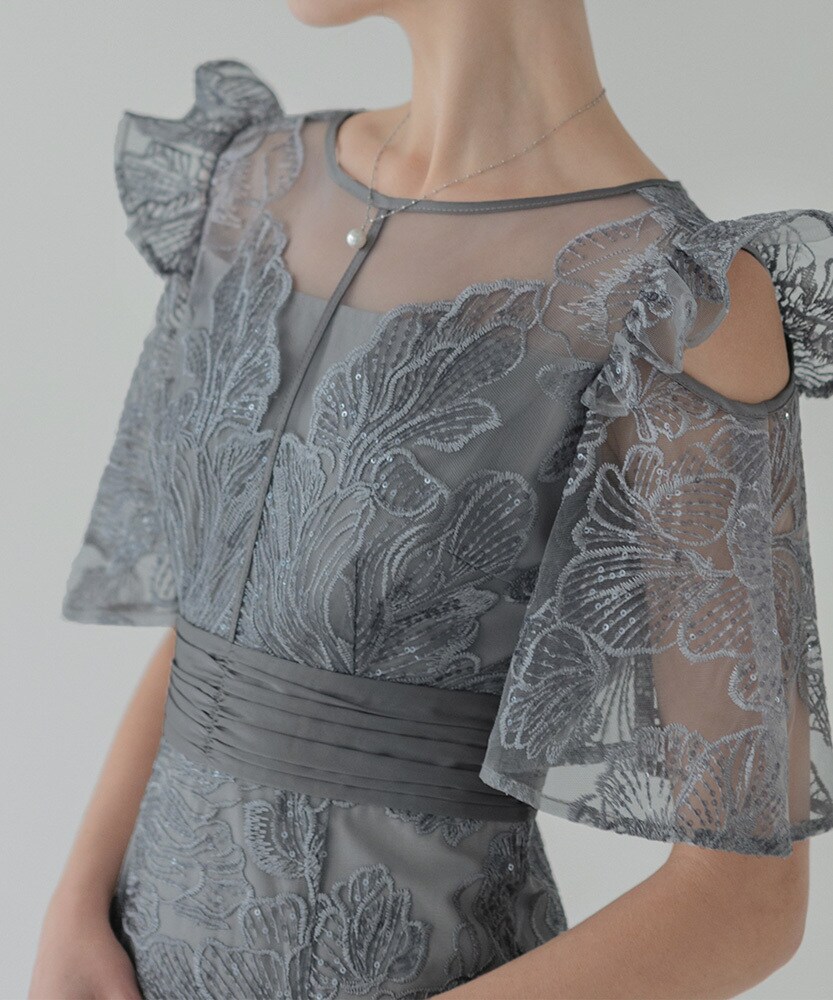 楽天市場】フラワーレースシアーフリルマーメイドドレス／レジャ（Leja