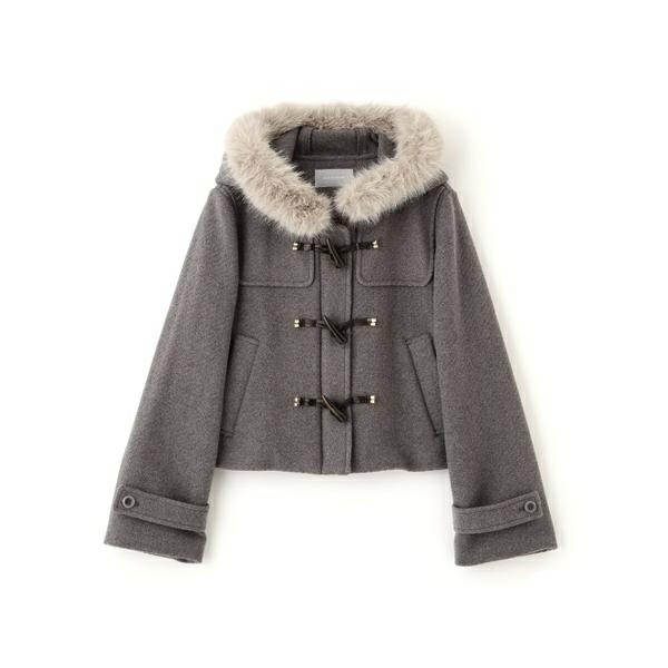 楽天市場】フェイクファー付ショートダッフルコート／ジル バイ ジル