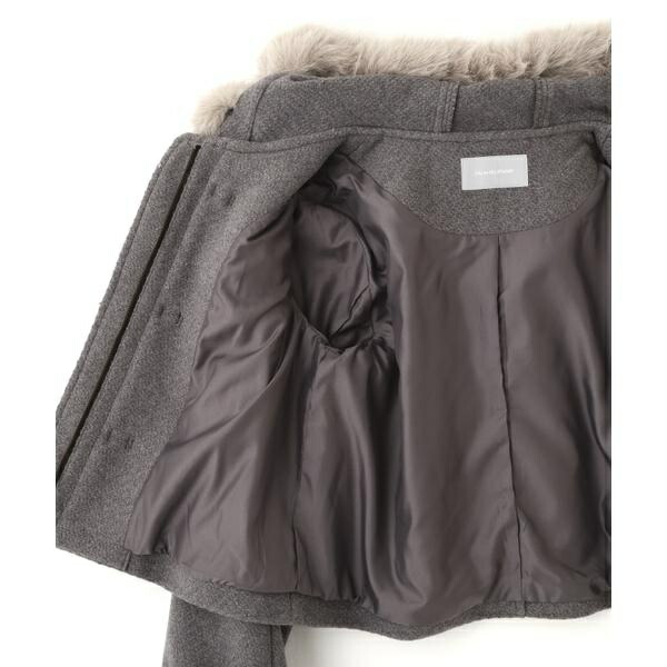 楽天市場】フェイクファー付ショートダッフルコート／ジル バイ ジル