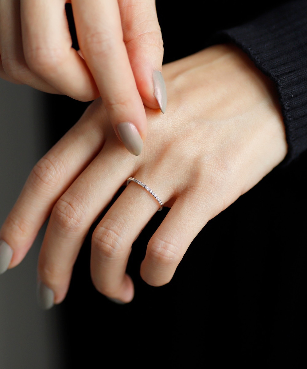 楽天市場】19粒ダイヤラインのリング／シエナロゼ（SIENA ROSE