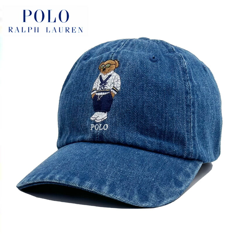 楽天市場】POLO RALPH LAUREN Wash Denim Polo Bear Cap / ポロ ラルフ