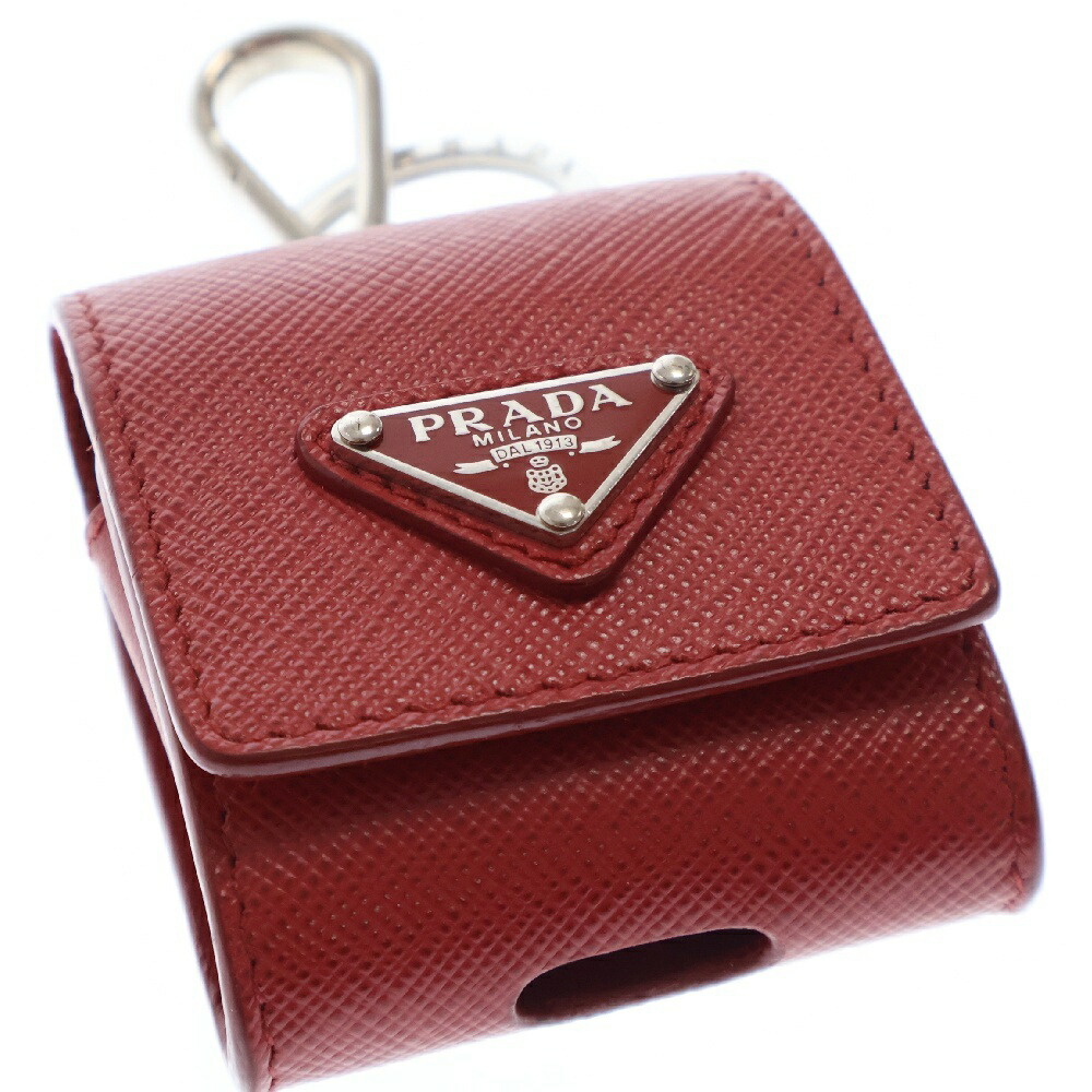 楽天市場】PRADA(プラダ) サフィアーノ エアポッズケース レッド 三角