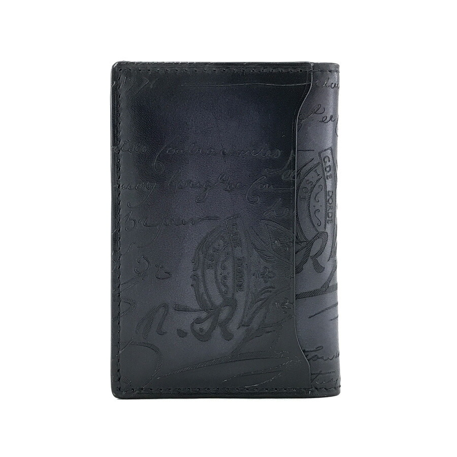 極美品 ベルルッティ ワパ ケース カリグラフィー レザー ブラック 極