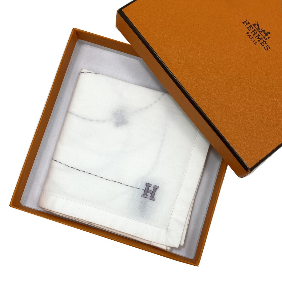 楽天市場】☆ラッピング無料☆エルメス HERMES ハンカチーフ ホワイト