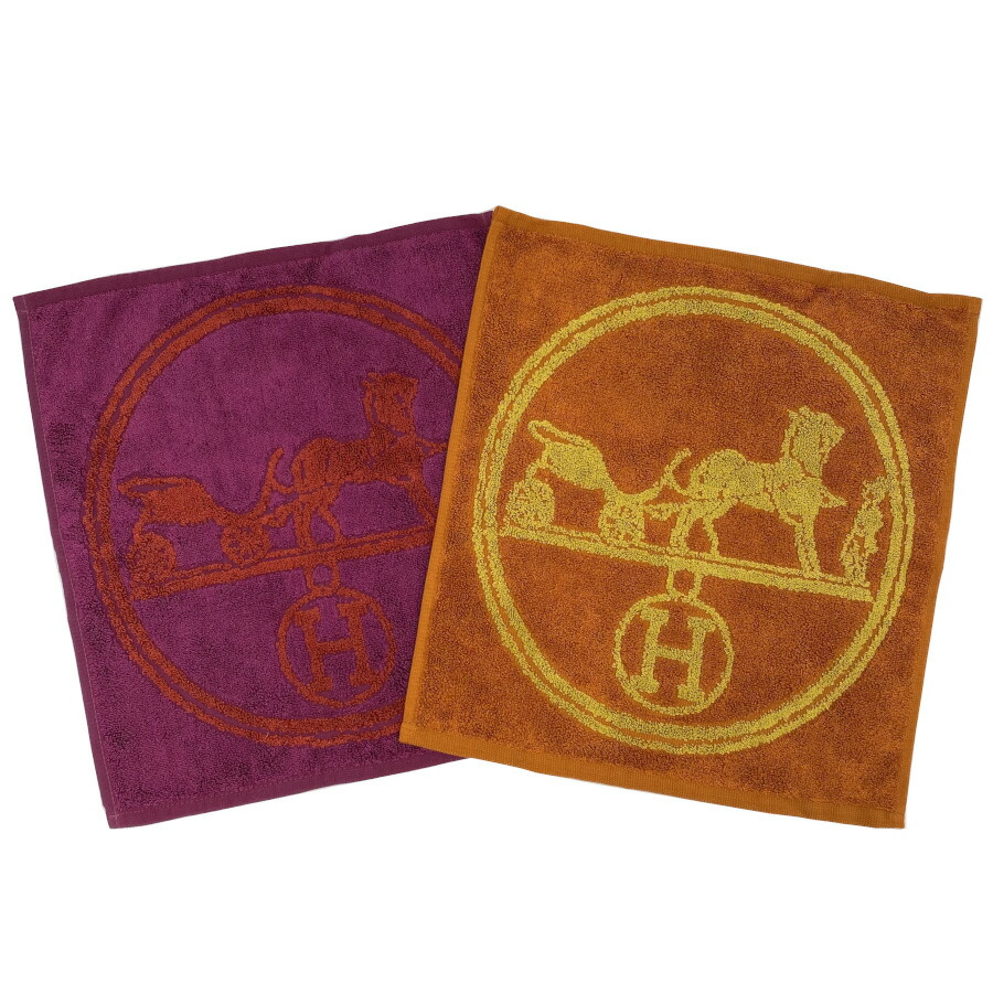 楽天市場】エルメス HERMES ハンドタオル カレ ジャカード フューシャ