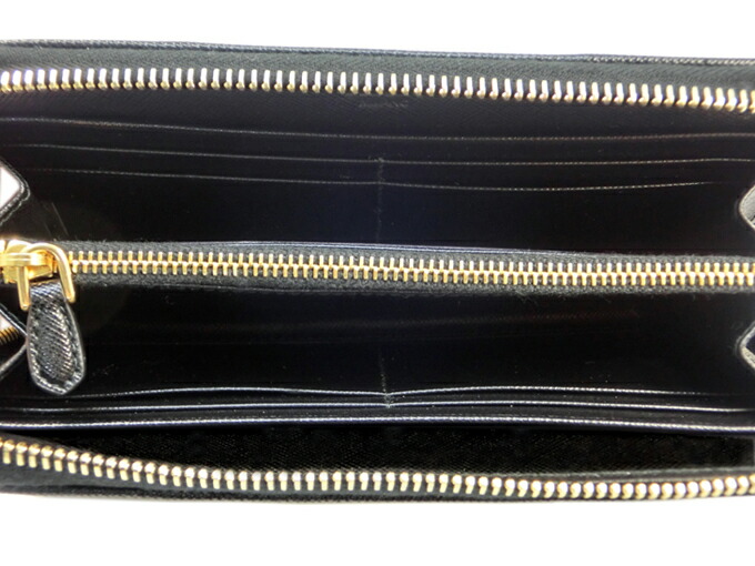 楽天市場】プラダ 長財布 PRADA バイカラー ラウンドファスナー