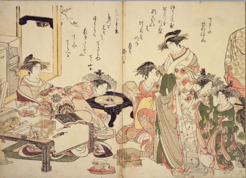 北尾政演の代表作「吉原傾城 新美人合自筆鏡」 | 蔦重ワールド