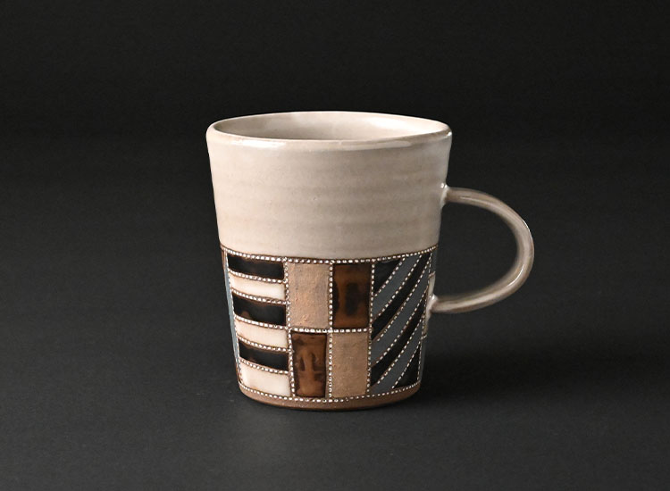 濱田友緒_柿釉赤絵花瓶｜黒のつかもと｜｜益子焼つかもと｜益子焼最大