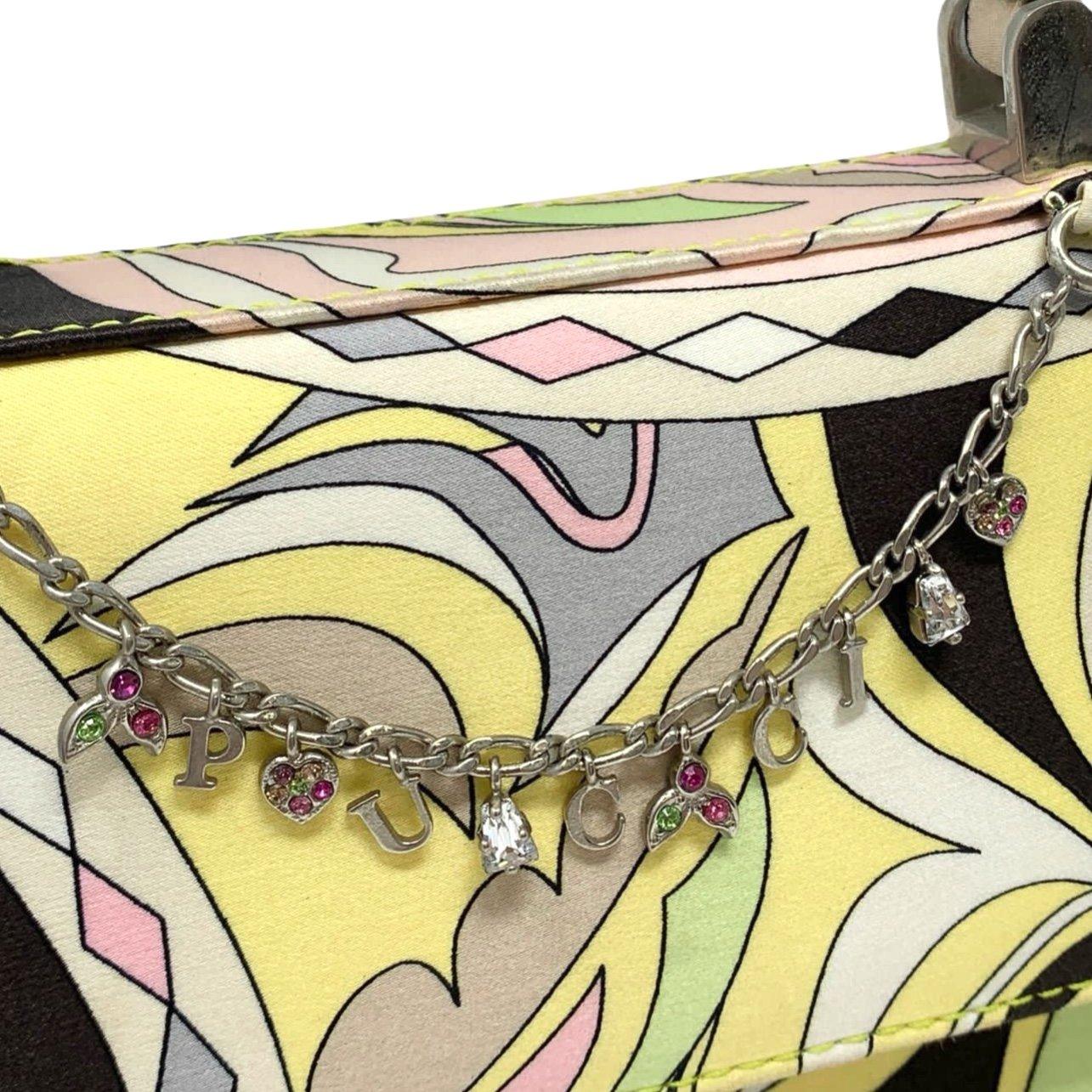 Treasures of NYC - Pucci Yellow Print Charm Mini Top Handle