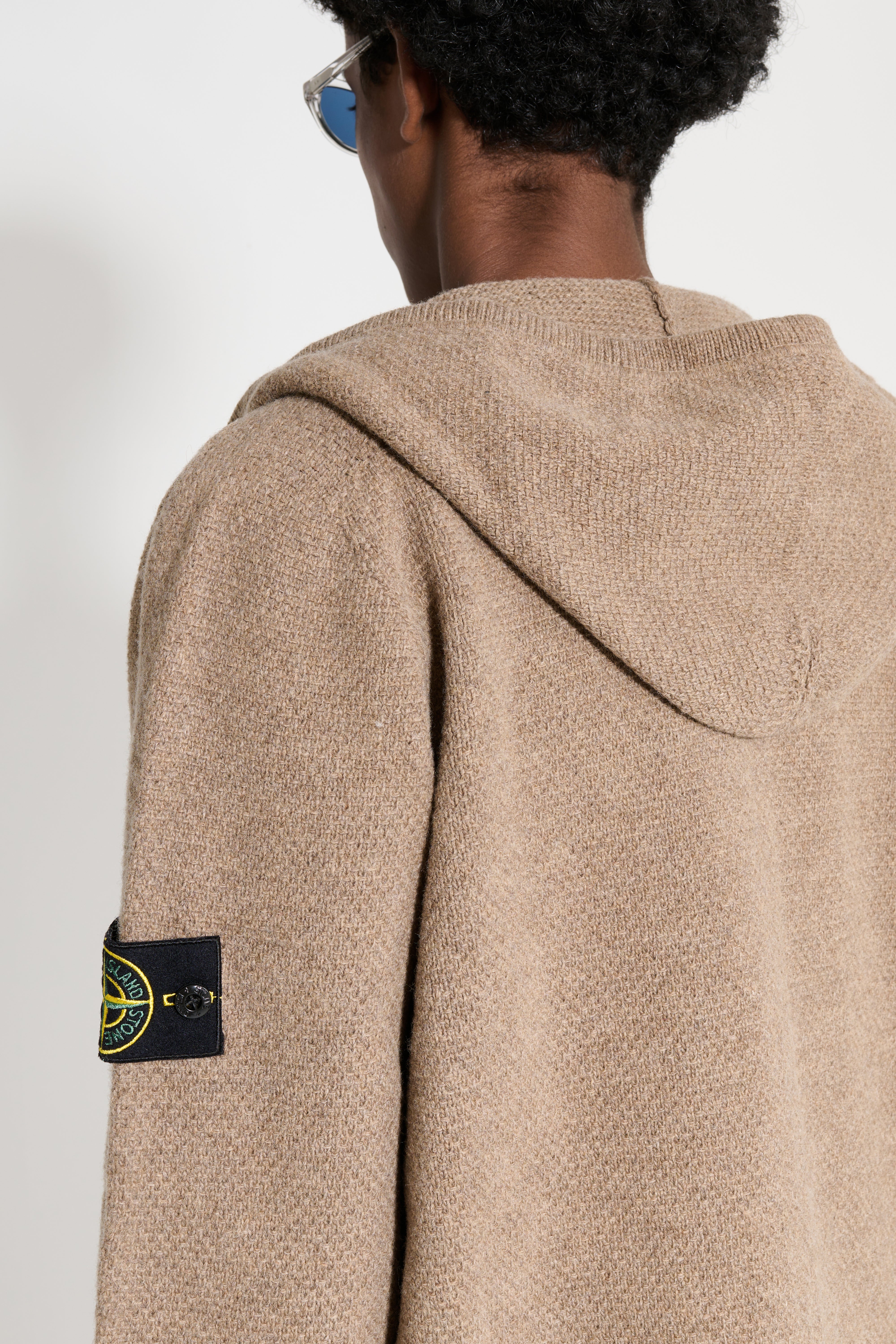 Stone Island Hooded Full Zip Cardigan Walnut – Très Bien