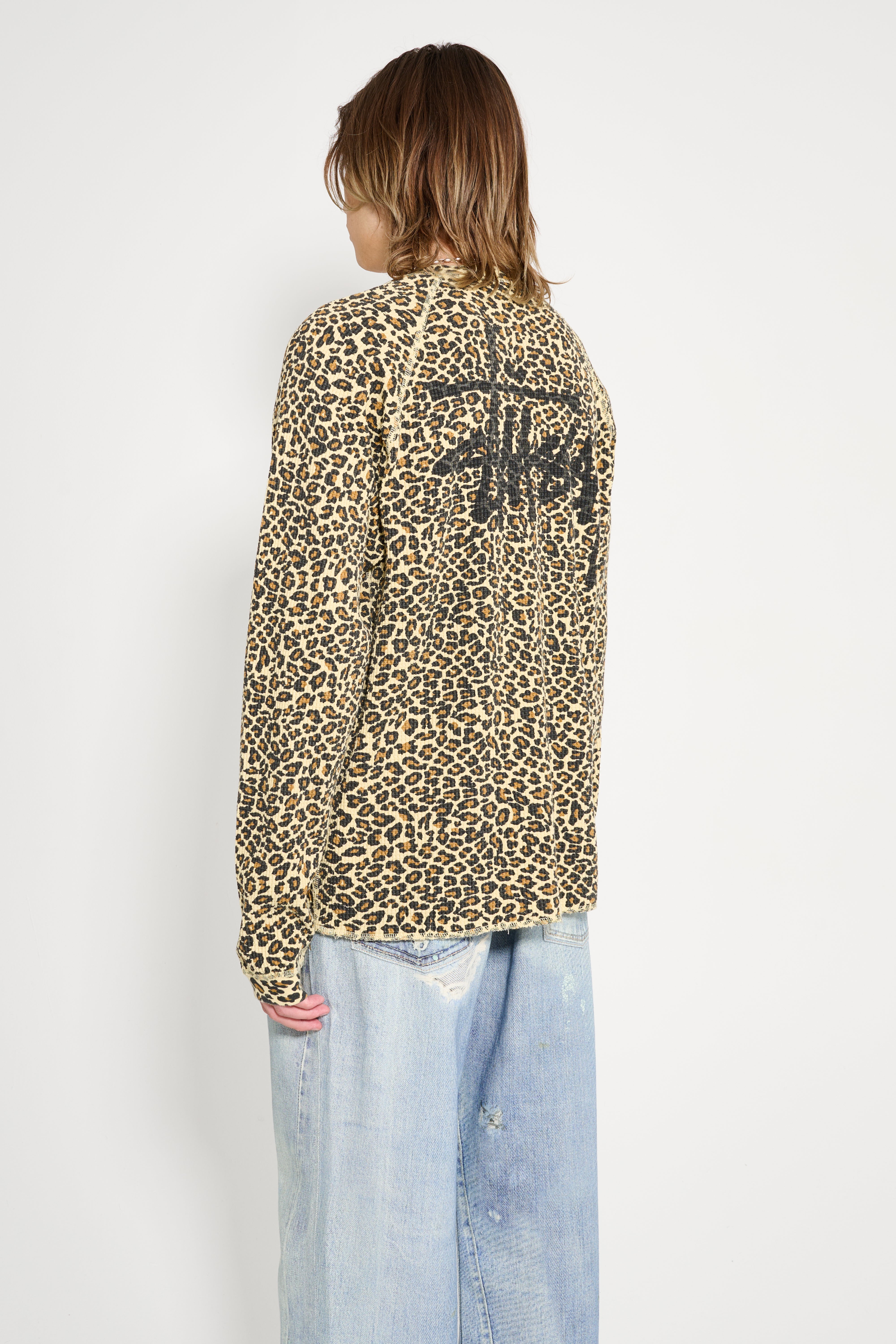 Stüssy Raglan Thermal Basic Stock Leopard – Très Bien