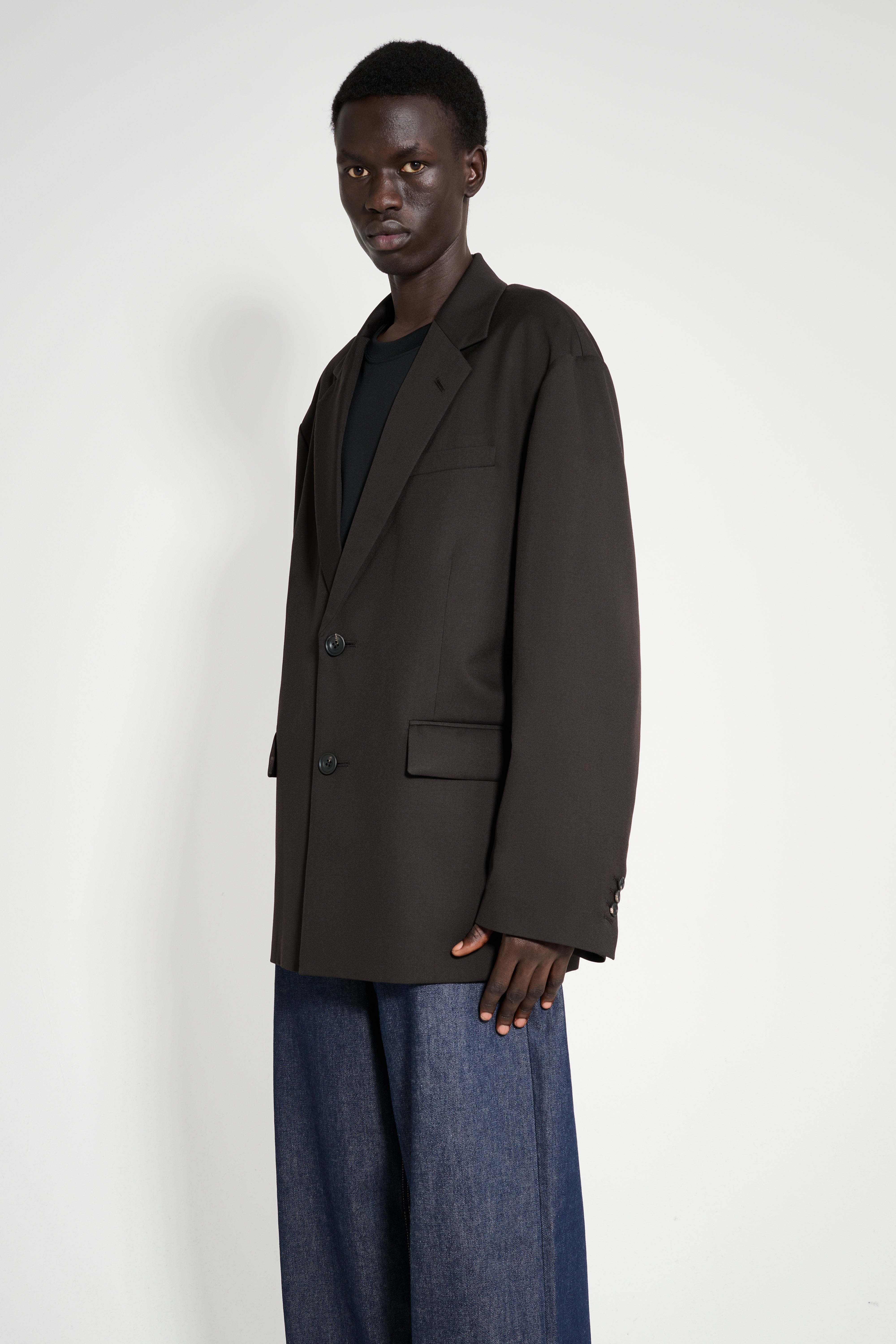 ssstein Oversized Single Breasted Jacket Dark Brown – Très Bien