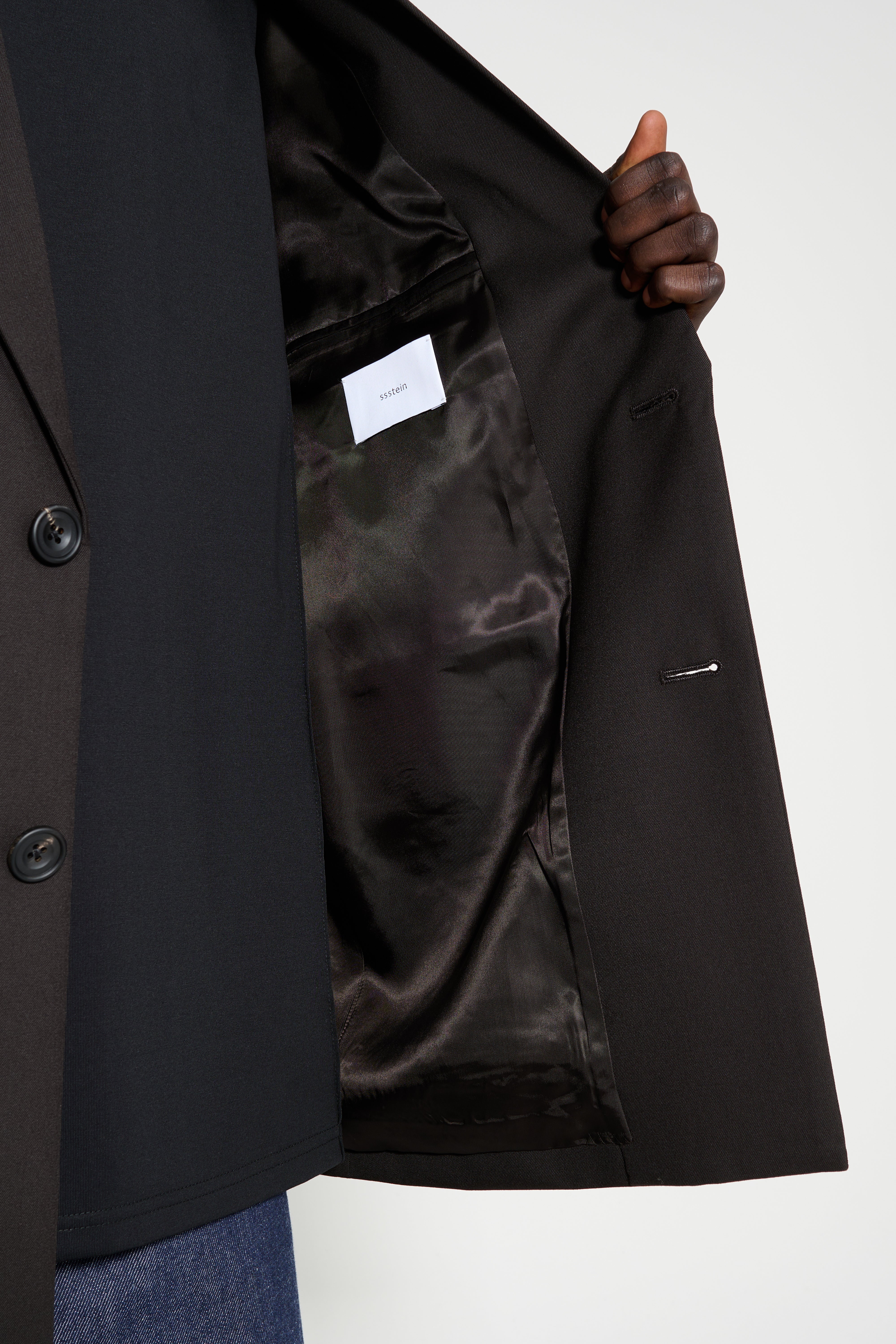 ssstein Oversized Single Breasted Jacket Dark Brown – Très Bien